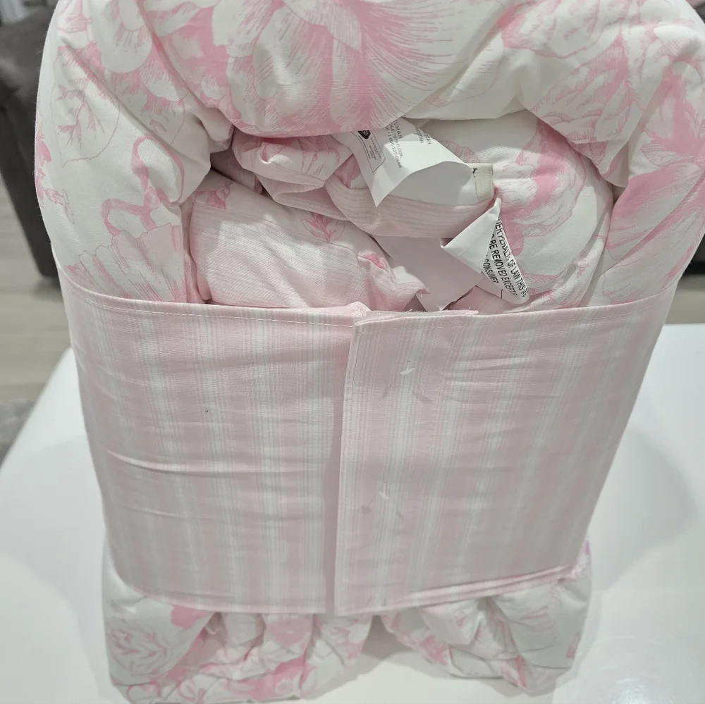 Laura Ashley Pink Bow Queen Comforter Set